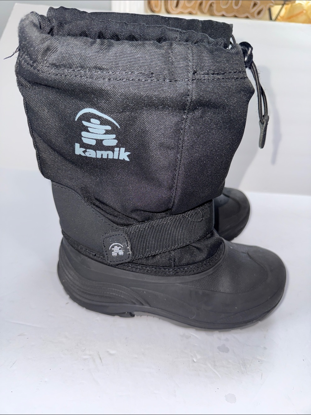 Kamik Kids Black Winter Boots with Logo